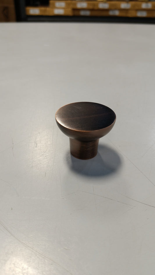 1 1/4" Gordes Solid Brass Round Cabinet Knob Antique Copper